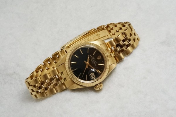 レディース ロレックス 6917 BLACK DIAL 18KYG（RL-31／1977年)の詳細写真1枚目