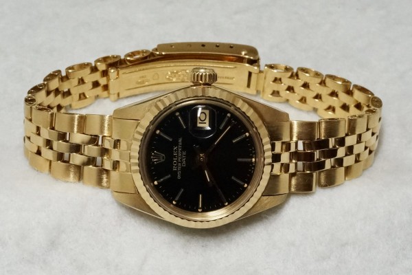 レディース ロレックス 6917 BLACK DIAL 18KYG（RL-31／1977年)の詳細写真4枚目