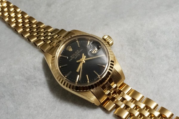 レディース ロレックス 6917 BLACK DIAL 18KYG（RL-31／1977年)の詳細写真8枚目