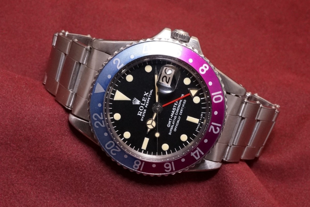 値下げROLEX ロレックス1675/16750 フクシアベゼル　GMTマスター