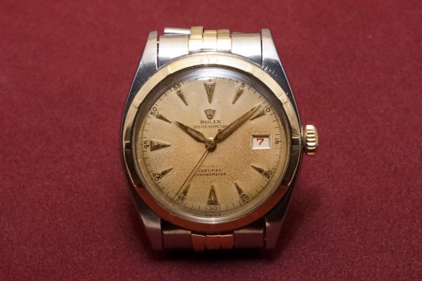 ロレックス OLD デイトジャスト Ref-6105 SS×YG（RO-22／1953年)の詳細写真2枚目