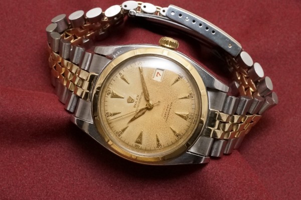 ロレックス OLD デイトジャスト Ref-6105 SS×YG（RO-22／1953年)の詳細写真1枚目