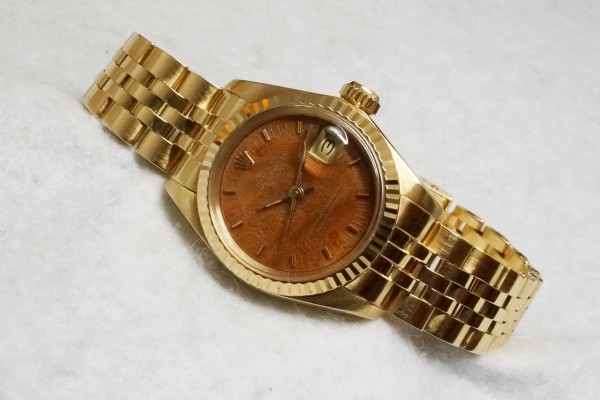 レディース ロレックス Wood DIAL OYSTER PERPETUAL DATE JUST 18KYG（RL-14／1979年)の詳細写真2枚目