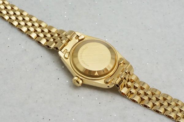 レディース ロレックス Wood DIAL OYSTER PERPETUAL DATE JUST 18KYG（RL-14／1979年)の詳細写真8枚目