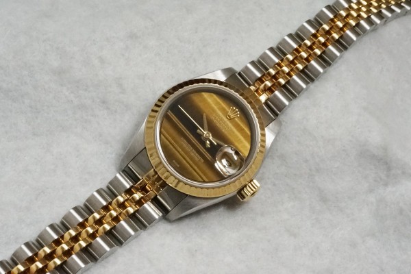 レディース ロレックス 69173 Tiger Eye Dial SS×YG（LLR-04／1986年)の詳細写真5枚目