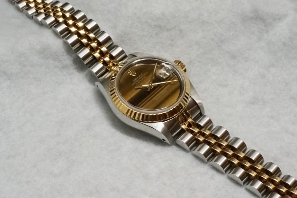 レディース ロレックス 69173 Tiger Eye Dial SS×YG（LLR-04／1986年)の詳細写真6枚目