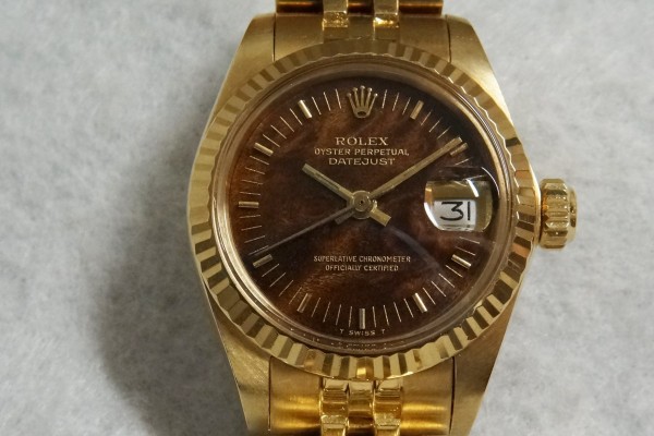 レディース ロレックス 6917 Walnut Dial 18KYG（LLR-05／1981年)の詳細写真4枚目