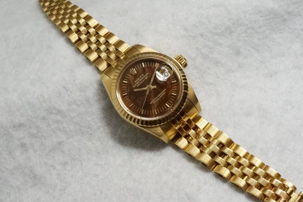 レディース ロレックス 6917 Walnut Dial 18KYG（LLR-05／1981年)の詳細写真8枚目