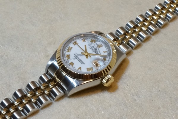 レディース ロレックス 69173 Marble Dial  SS/YG（LR-40／1996年)の詳細写真5枚目