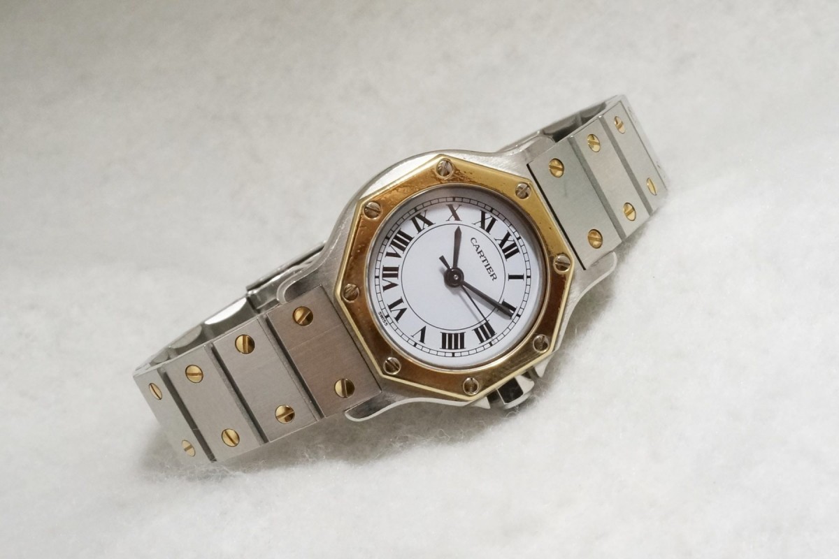 レディース カルティエ SANTOS OCTAGON YG/SS(CL-16/1980s)