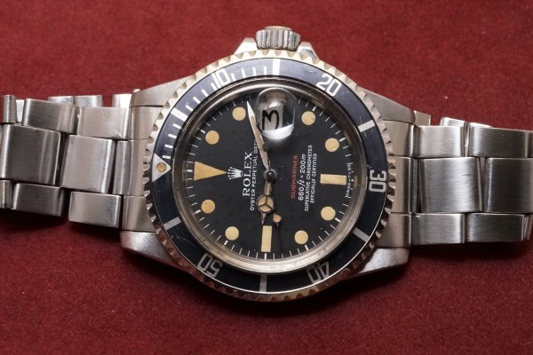 ロレックス 赤サブマリーナ Ref-1680 Mark-5 Patina Dial（RS-59／1971年)の詳細写真4枚目