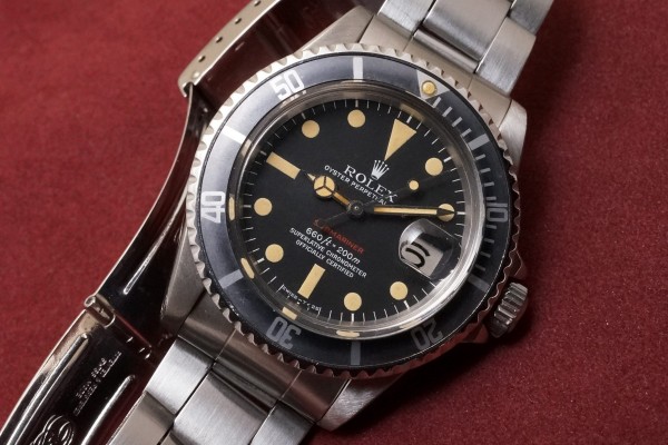 ロレックス 赤サブマリーナ Ref-1680 Mark-5 Patina Dial（RS-120／1971年)の詳細写真3枚目