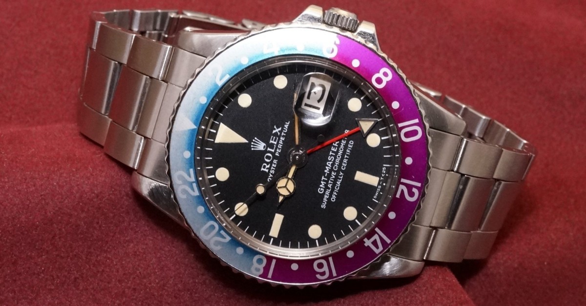 値下げROLEX ロレックス1675/16750 フクシアベゼル　GMTマスター