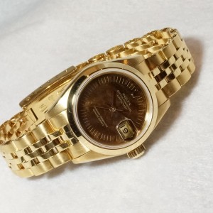 レディース ロレックス 69168 Walnut Dial 18KYG