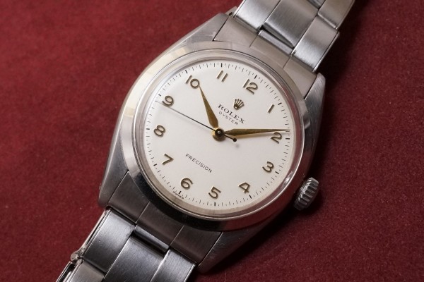 ロレックス OYSTER Ref-6422 All Arabic Powder White Dial（RO-134／1956年)の詳細写真3枚目