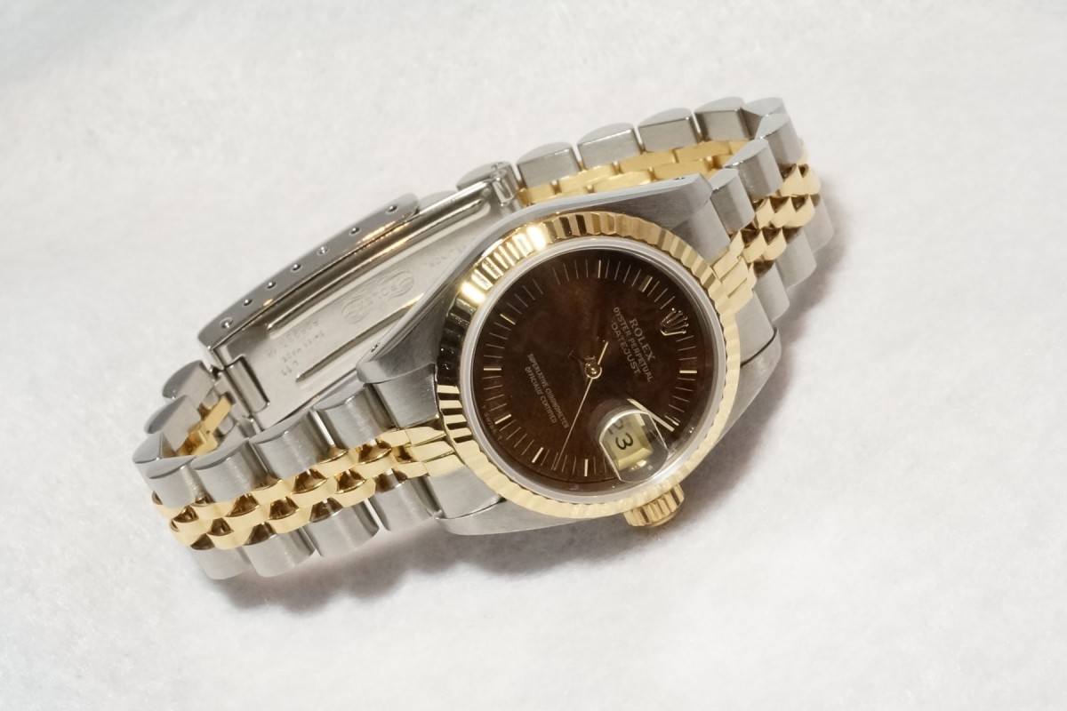 レディース ロレックス 69173 Walnut Dial SS/YG(LR-46/1988年)