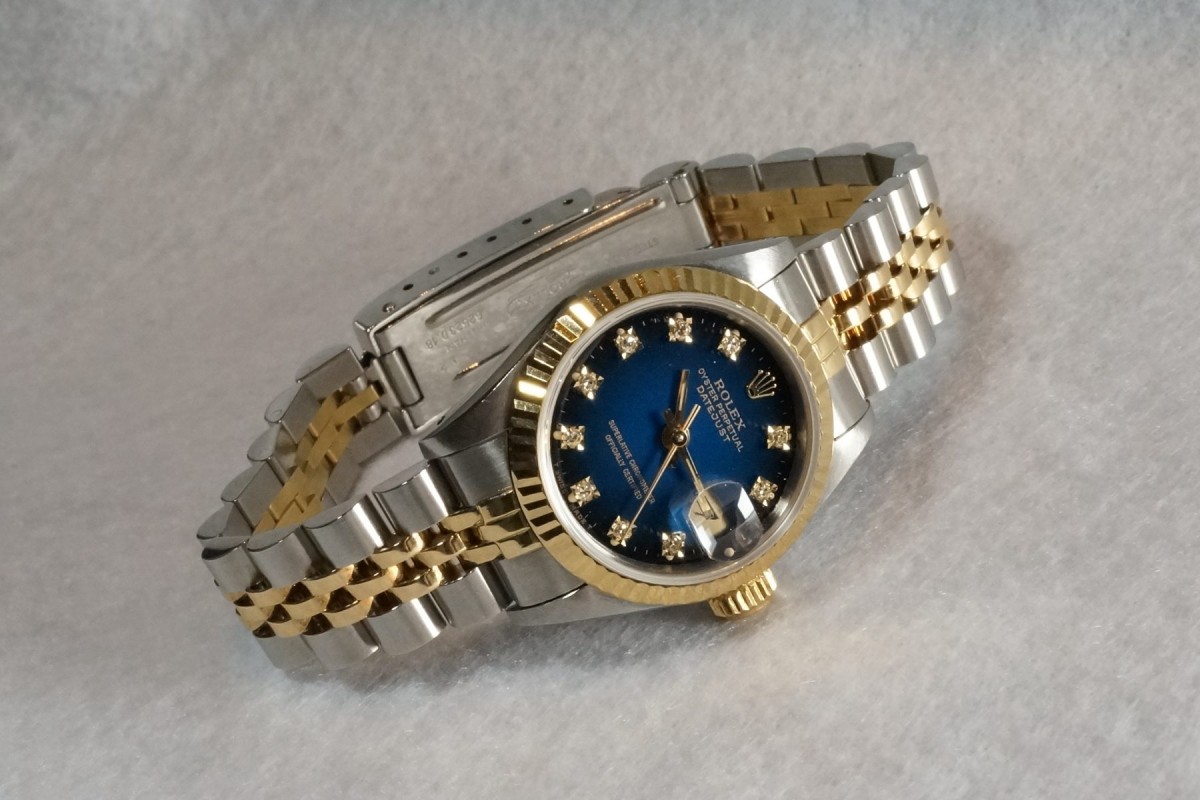 レディース ロレックス 69173 Blue 10P Diamond (LR-50/1988年)