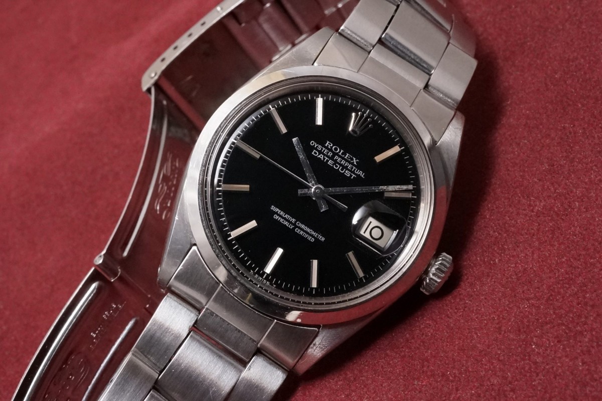 ロレックス デイトジャスト Ref-1600 Black Mirror Dial（RO-144