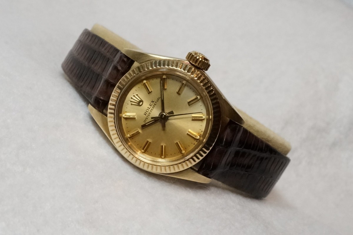 レディース ロレックス 6719 OYSTER PERPETUAL 14KYG(LR-53/1982年)