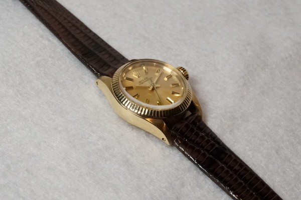 レディース ロレックス 6719 OYSTER PERPETUAL 14KYG（LR-53／1982年)の詳細写真18枚目