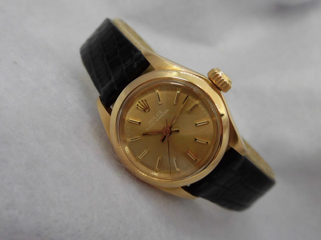 レディース ロレックス OYSTER PERPETUAL Ref-6718 18KYG(LR-33/1979年)