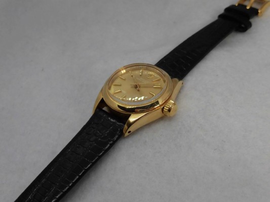 レディース ロレックス  OYSTER PERPETUAL  Ref-6718  18KYG（LR-33／1979年)の詳細写真5枚目