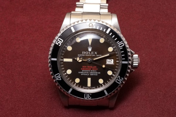 ロレックス DOUBLE RED シードゥエラー Ref-1665 Mark-2 Brown Dial（RS-146／1967年)の詳細写真2枚目