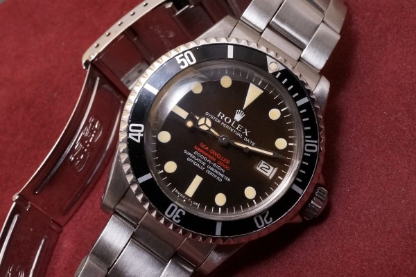 ロレックス DOUBLE RED シードゥエラー Ref-1665 Mark-2 Brown Dial（RS-146／1967年)の詳細写真3枚目