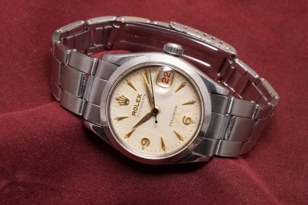 ロレックス BOY’S OYSTERDATE Ref-6466 Honeycomb Dial（RO-01／1957年)の詳細写真1枚目