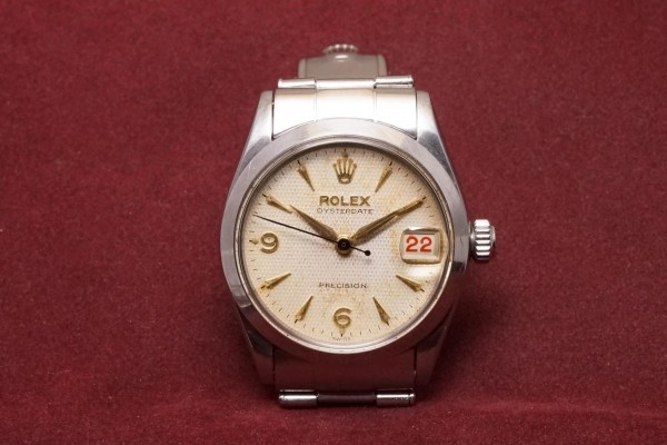 ロレックス BOY’S OYSTERDATE Ref-6466 Honeycomb Dial（RO-01／1957年)の詳細写真2枚目