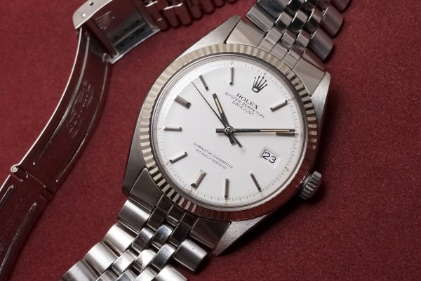 ロレックス デイトジャスト Ref-1601 Snow White Dial（RO-155／1970年)の詳細写真3枚目