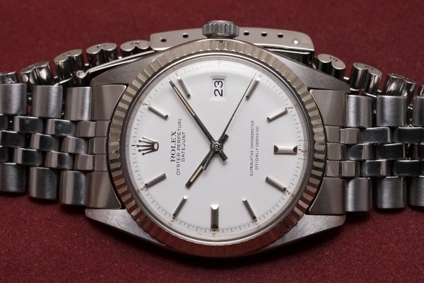 ロレックス デイトジャスト Ref-1601 Snow White Dial（RO-155／1970年)の詳細写真4枚目