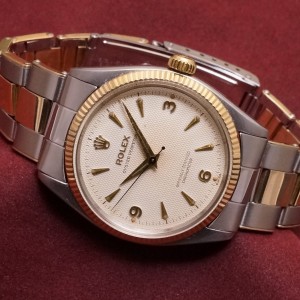 ロレックス OYSTER PERPETUAL Ref-6567 YGxSS Honeycomb Dial