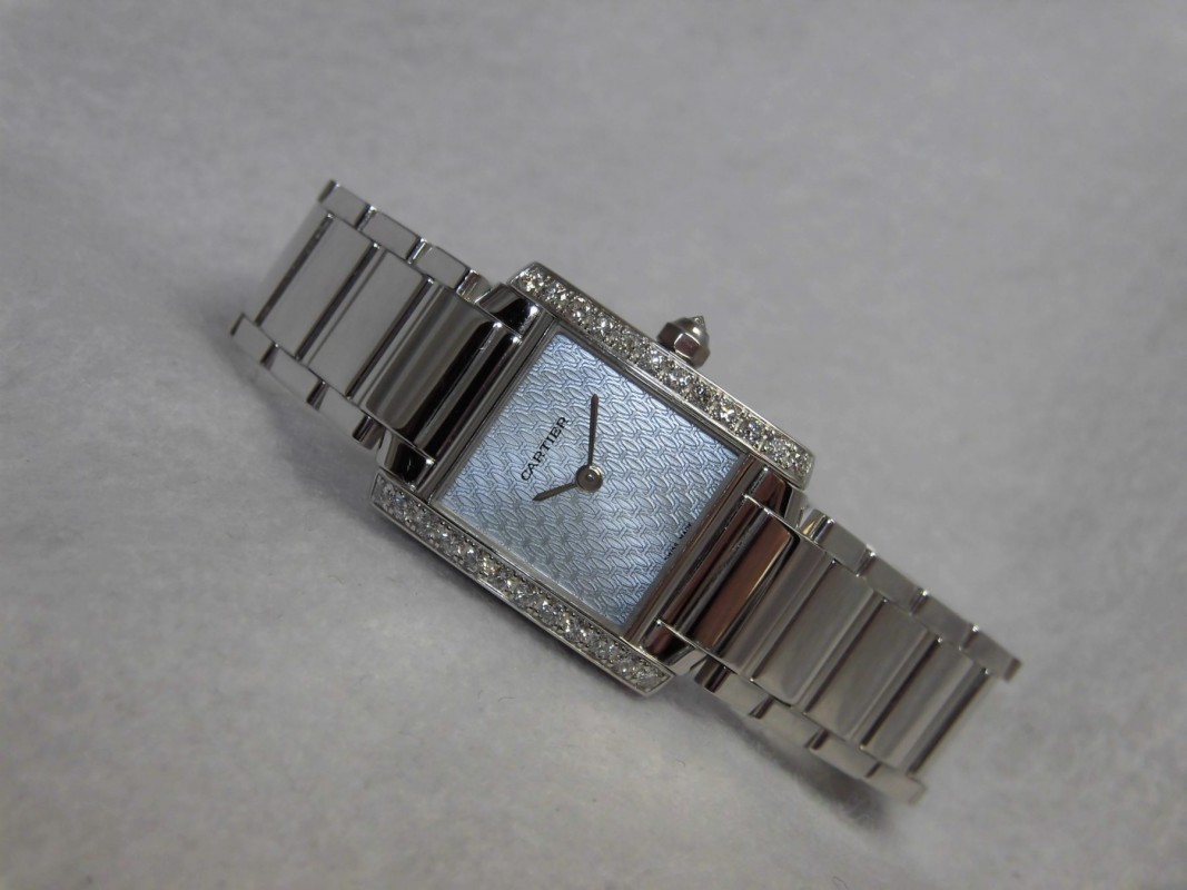 レディース カルティエ Tank francaise 18KWG/diamond(LC-25/1990s)
