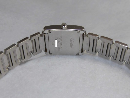 レディース カルティエ Tank francaise 18KWG/diamond（LC-25／1990ｓ)の詳細写真5枚目