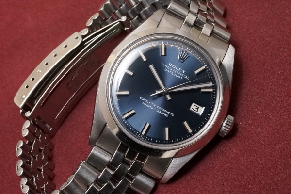 ロレックス デイトジャスト Ref-1600 Wide Boy Blue Dial Rare!（RO-176／1971年)の詳細写真3枚目