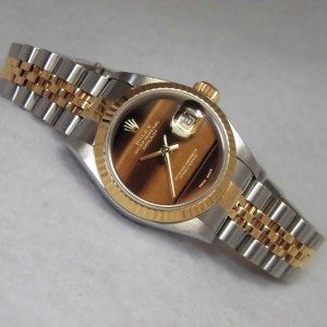 レディース ロレックス 79173 Tiger Eye Dial SS×YG