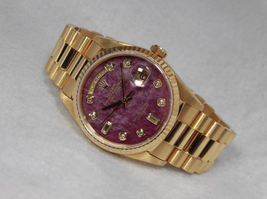 ロレックス Daydate Ref-18238 Rubellite 10P Dial Sir-S（RD-15／1994年)の詳細写真1枚目