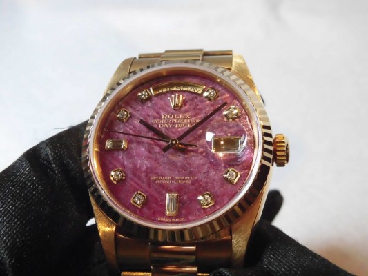 ロレックス Daydate Ref-18238 Rubellite 10P Dial Sir-S（RD-15／1994年)の詳細写真5枚目