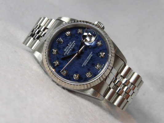 ロレックス デイトジャスト Ref-16234 Sodalite 10P Dial Sir-W（DR-17／1995年)の詳細写真1枚目