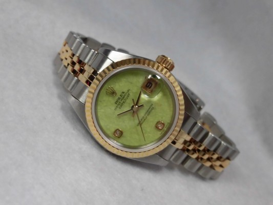レディース ロレックス Ref.69173 SS/YG Green Jade Dial（LR-65／1998年)の詳細写真1枚目