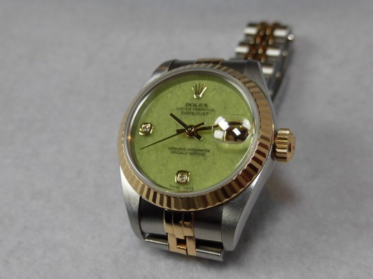 レディース ロレックス Ref.69173 SS/YG Green Jade Dial（LR-65／1998年)の詳細写真2枚目