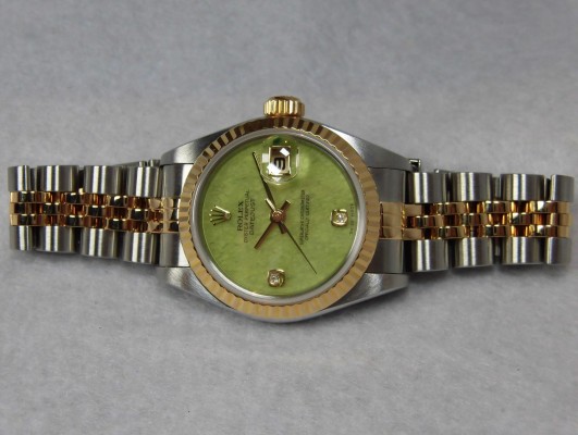 レディース ロレックス Ref.69173 SS/YG Green Jade Dial（LR-65／1998年)の詳細写真3枚目