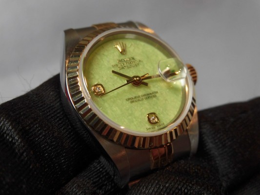 レディース ロレックス Ref.69173 SS/YG Green Jade Dial（LR-65／1998年)の詳細写真7枚目