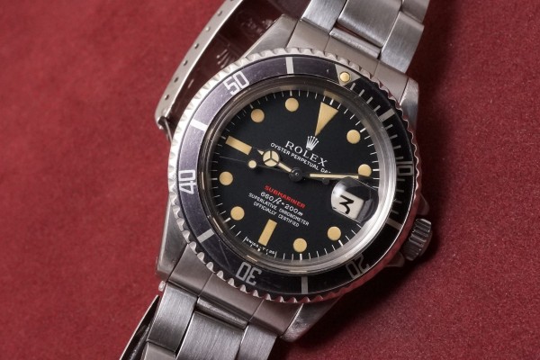 ロレックス 赤サブマリーナ Ref-1680 Mark-4 Patina Dial（RS-190／1970年)の詳細写真3枚目