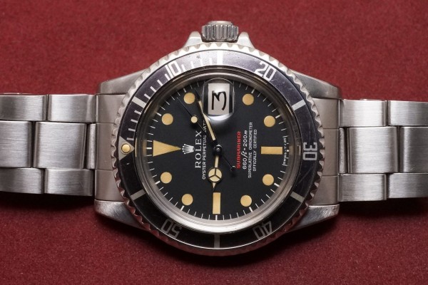 ロレックス 赤サブマリーナ Ref-1680 Mark-4 Patina Dial（RS-190／1970年)の詳細写真4枚目