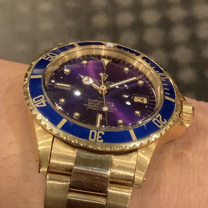 販促品 ROLEX希少品 ロレックス 掛け時計 金 青 サブマリーナ