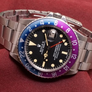 ロレックス GMTマスター Ref-1675 Long-E Fuchsia Bezel Full Set