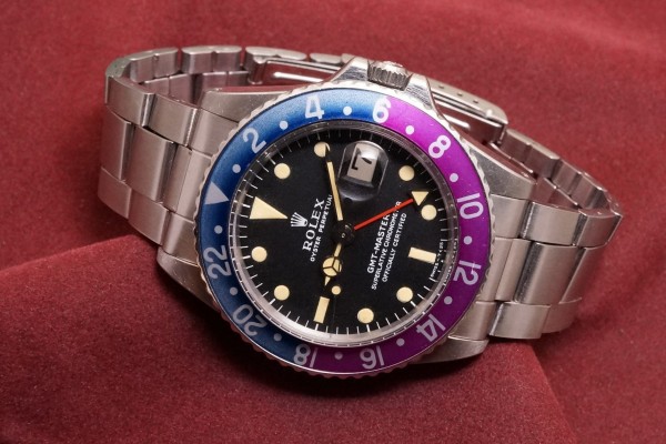 ロレックス GMTマスター Ref-1675 Long-E Fuchsia Bezel Full Set（RS-297／1968年)の詳細写真1枚目