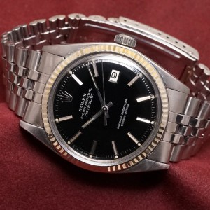 ロレックス デイトジャスト Ref-1601 Black Mirror Dial